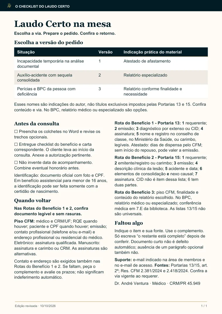 A página de bolso, em uma folha